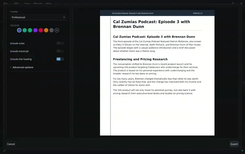 A Whistle Enterprise generated meeting document, produced entirely offline